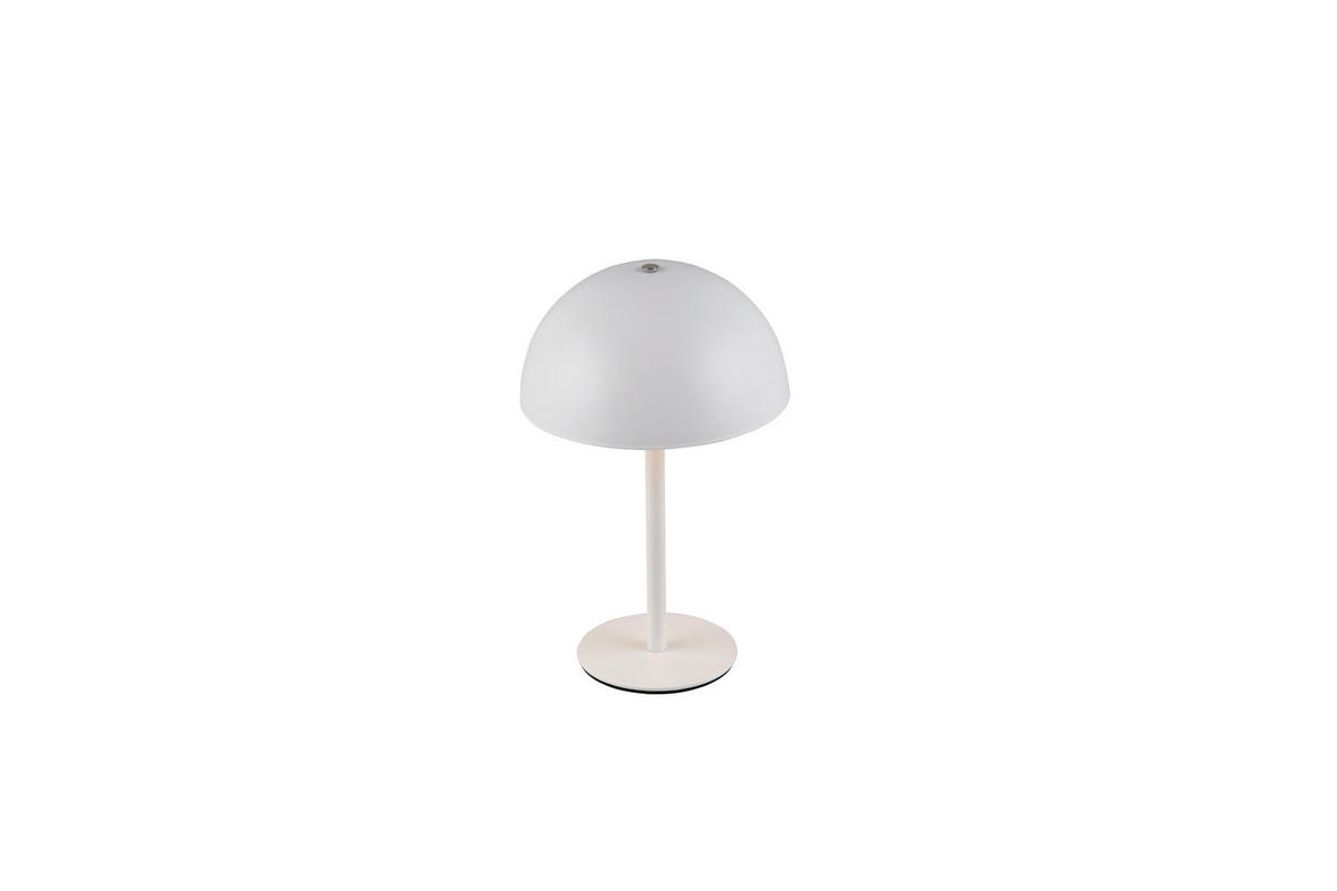 AKKU-TISCHLEUCHTE - Weiss, Trend, Metall (13/21cm)