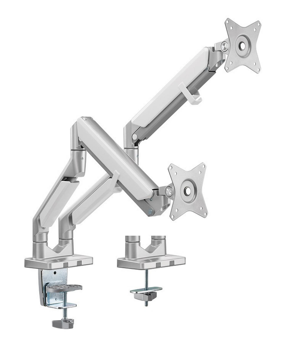 MONITOR-HALTERUNG Metall, Kunststoff Grau, Weiß  - Weiß/Grau, Design, Kunststoff/Metall (110/69,7/11,6cm) - Boxxx