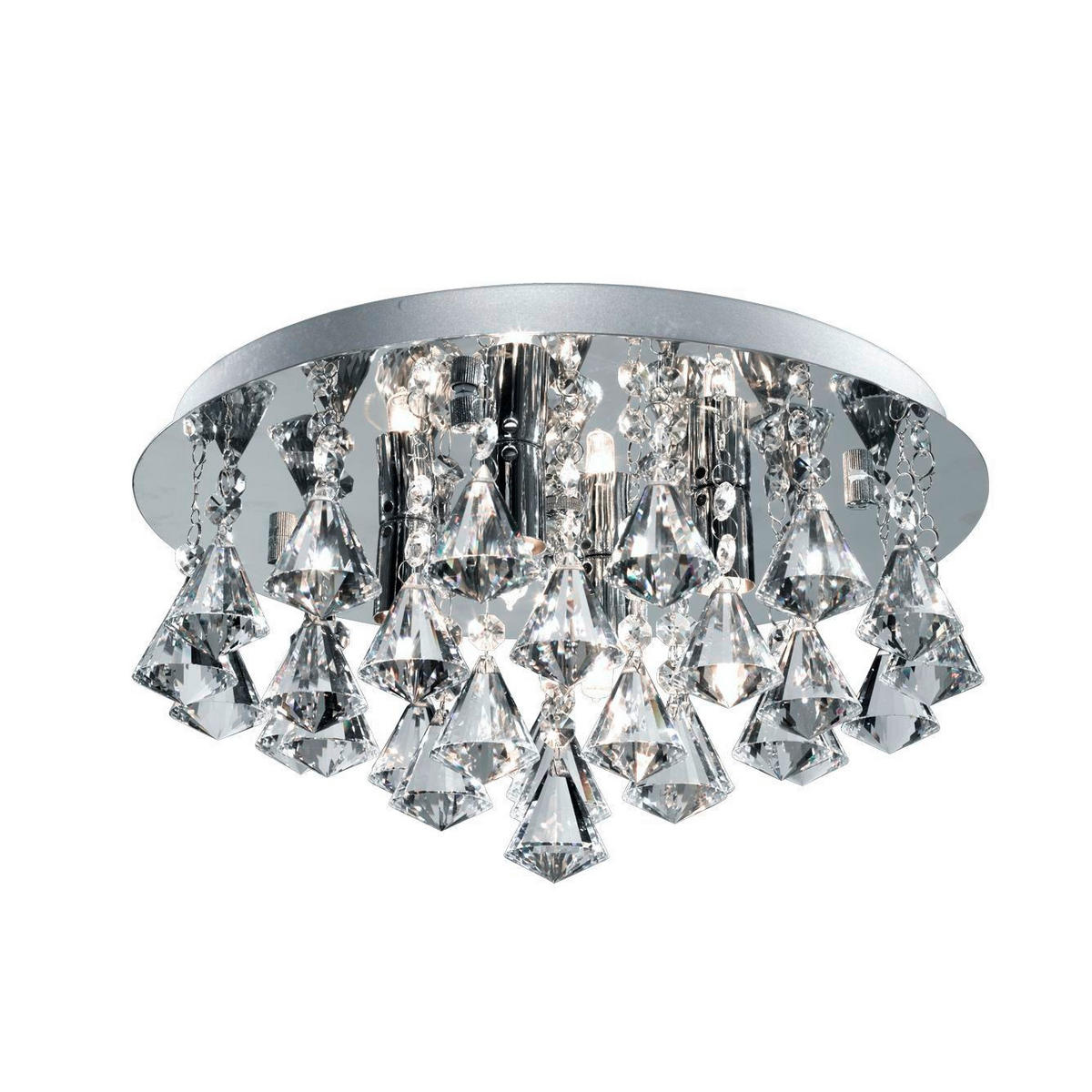 TAKLAMPA FÖR BADRUM Hanna 38/17.5 cm  - kromfärg, Design, metall/glas (38/17.5cm)