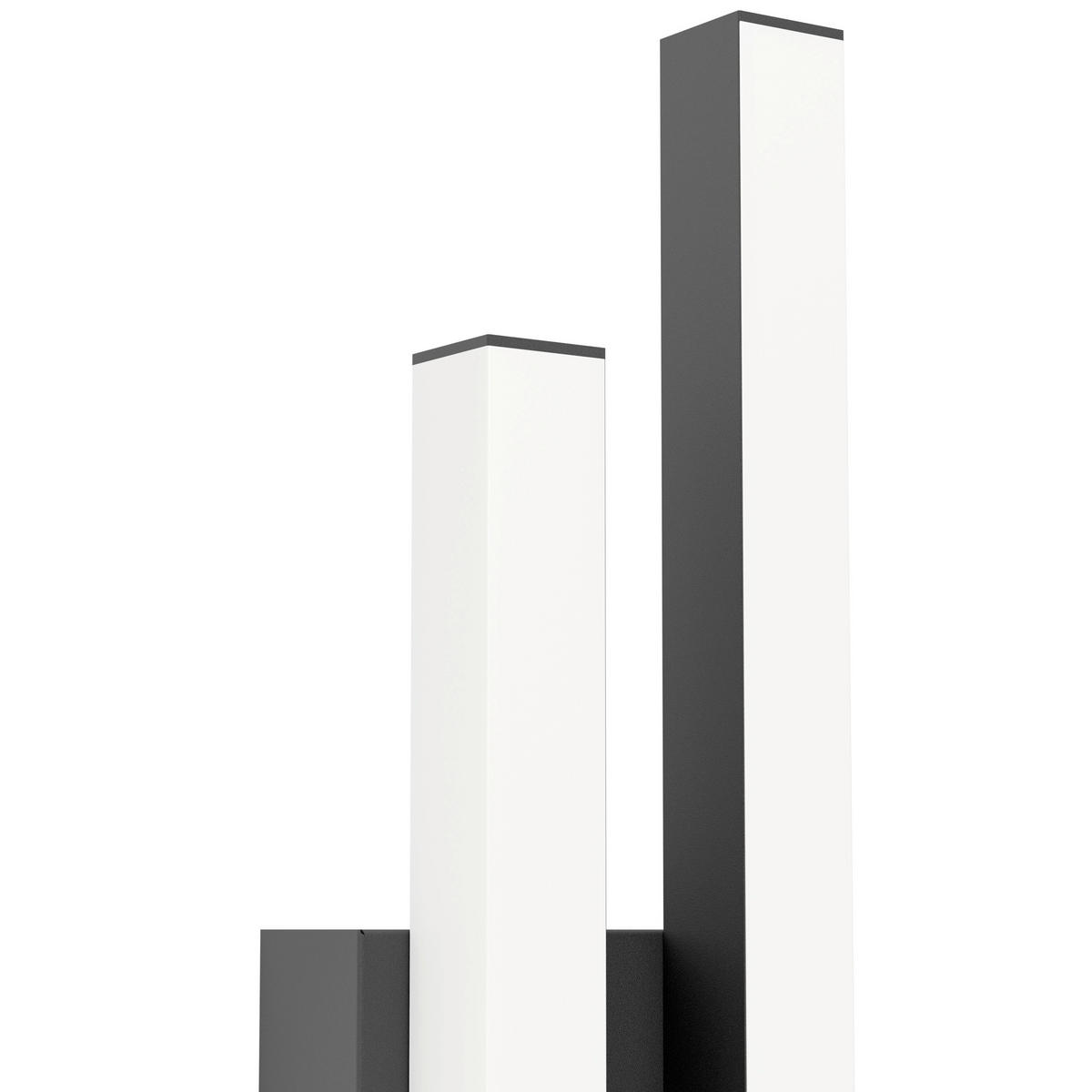 AUSSENWANDLEUCHTE - Weiss/Schwarz, Design, Kunststoff/Metall (12/7,5/52,5cm) - Eglo