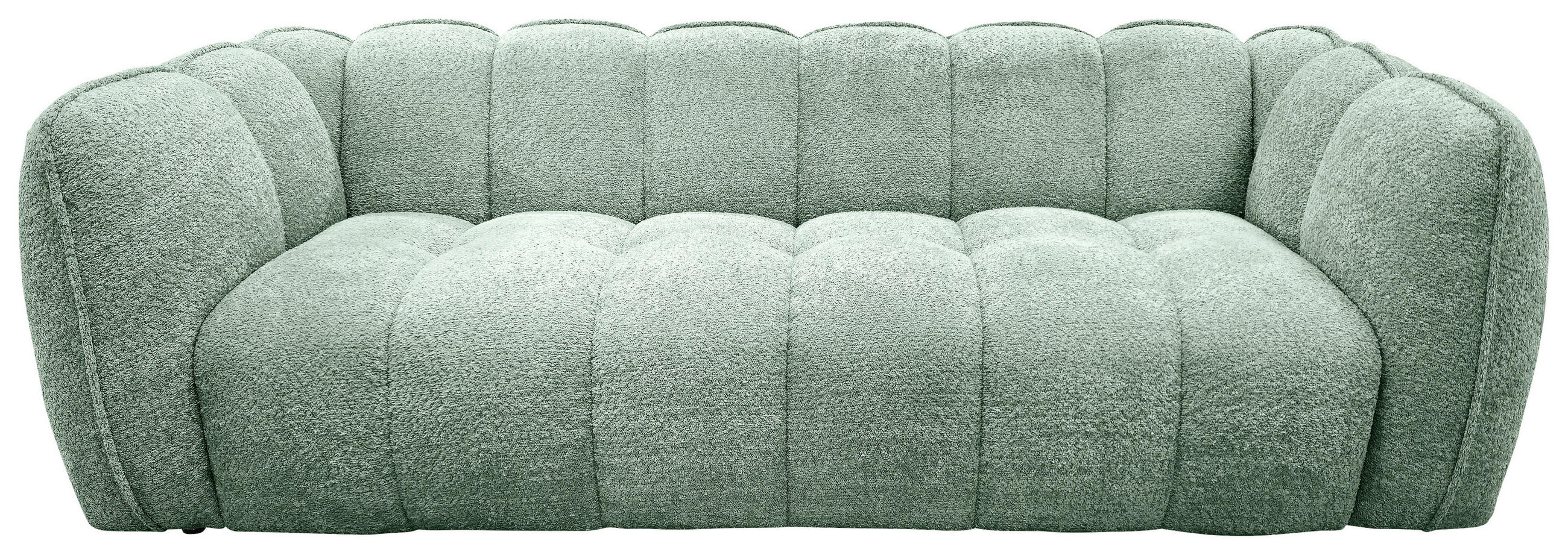 BIGSOFA Chenille Mintgrün  - Schwarz/Mintgrün, MODERN, Kunststoff/Textil (235/73/103cm) - Carryhome