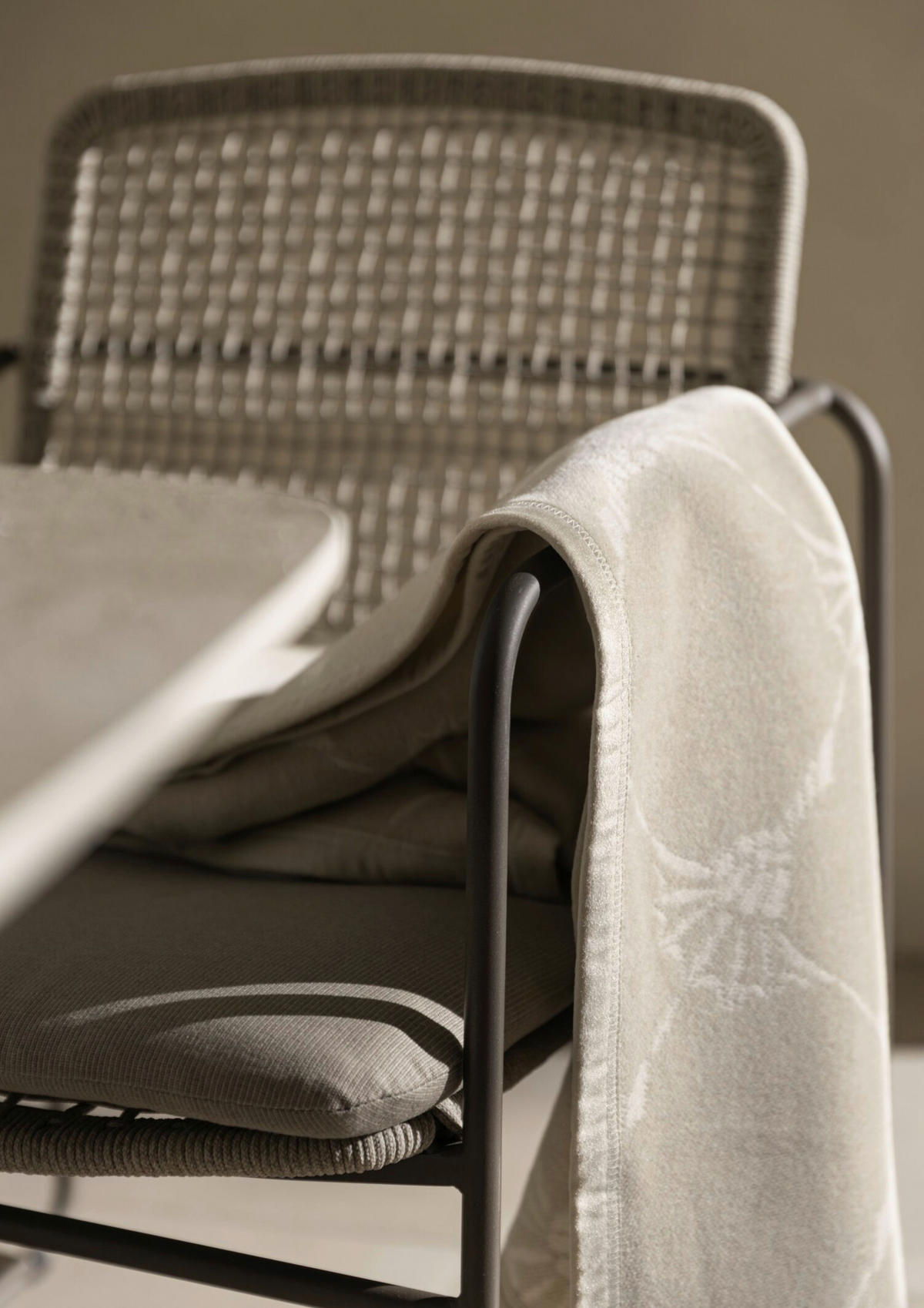 DECKE 125/170 cm  - Sandfarben/Weiß, Basics, Textil (125/170cm) - Joop!