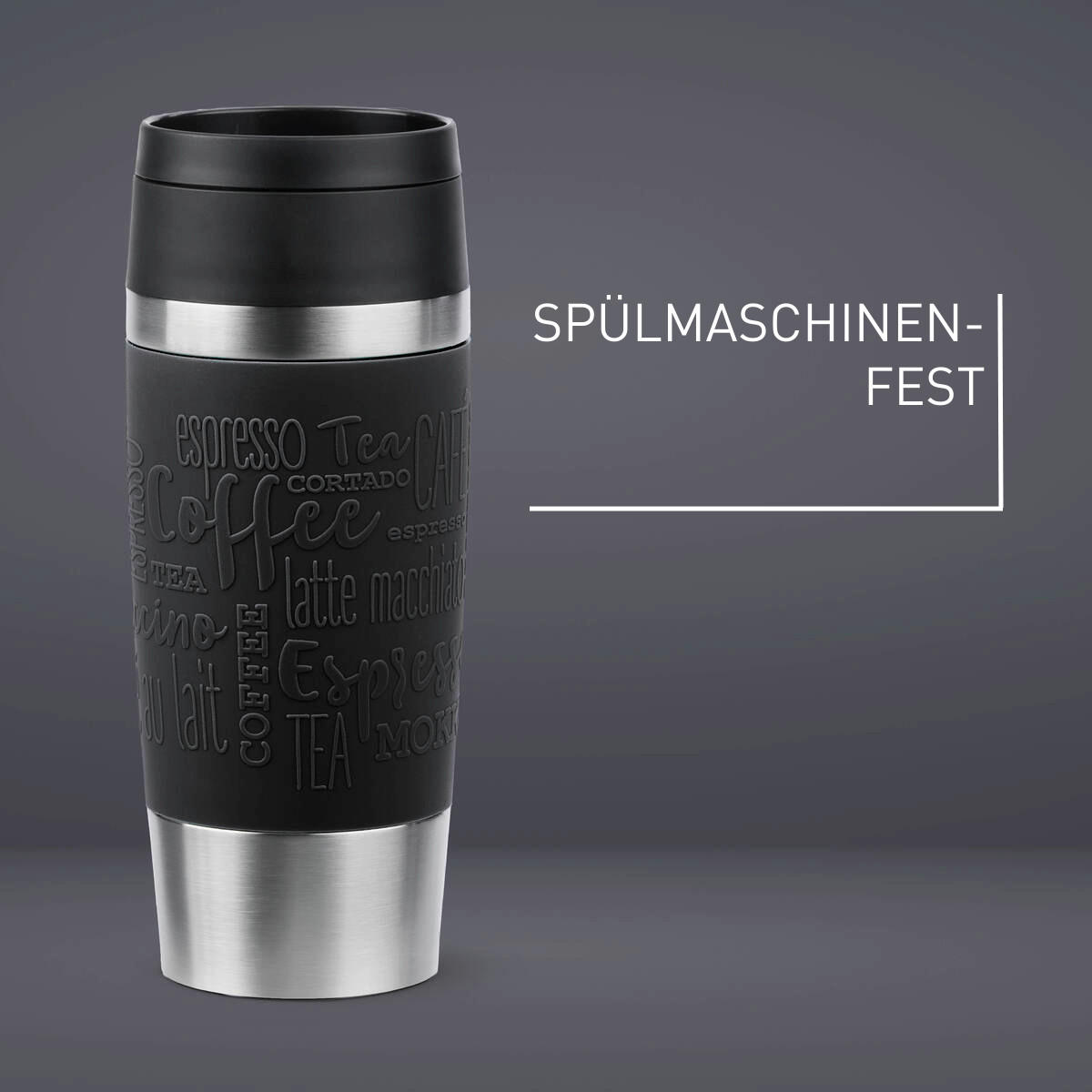 THERMOBECHER TRAVEL MUG 0,36 L  - Basics, Kunststoff/Metall (0,36l) - Emsa