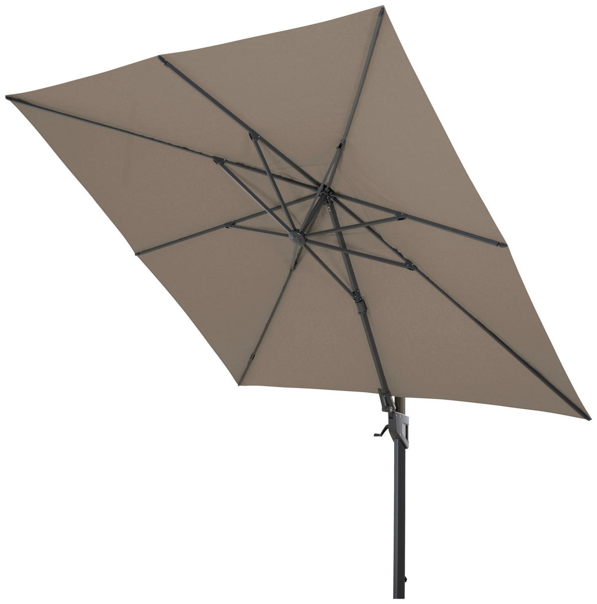 AMPELSCHIRM 300 cm Taupe  - Taupe/Anthrazit, MODERN, Textil/Metall (300/300cm) - Siena Garden