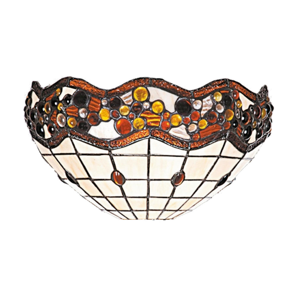 FALILÁMPA - barna/többszínű, Basics, Üveg/fém (16.5/31.5/15cm)