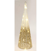 WEIHNACHTSPYRAMIDE  - Goldfarben, Basics, Metall (40cm) - X-Mas
