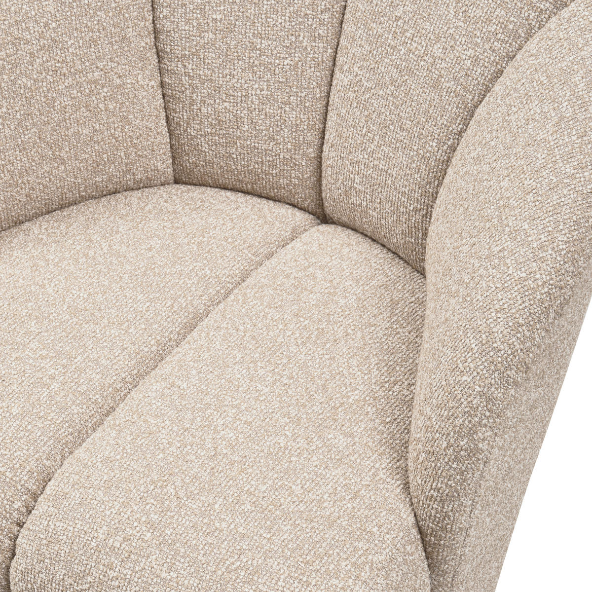 SESSEL in Bouclé Beige  - Beige/Schwarz, Design, Kunststoff/Textil (68/75/77cm) - Livetastic