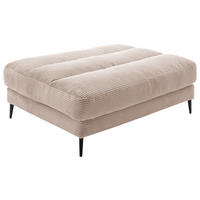 HOCKERBANK 90/83/125 cm Cord Taupe Metall  - Taupe/Schwarz, Design, Textil/Metall (90/83/125cm) - Dieter Knoll