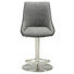 BARHOCKER Lederlook Grau - Edelstahlfarben/Grau, Design, Textil/Metall (47/86-110,5/56cm) - Novel