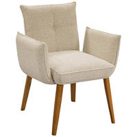 ARMLEHNSTUHL   Webstoff  Eichefarben, Beige  - Eichefarben/Beige, Design, Holz/Textil (69/85/62cm) - Valdera
