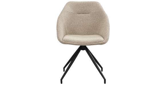 STUHL - Taupe/Schwarz, Trend, Textil/Metall (56/79/59,5cm) - Xora