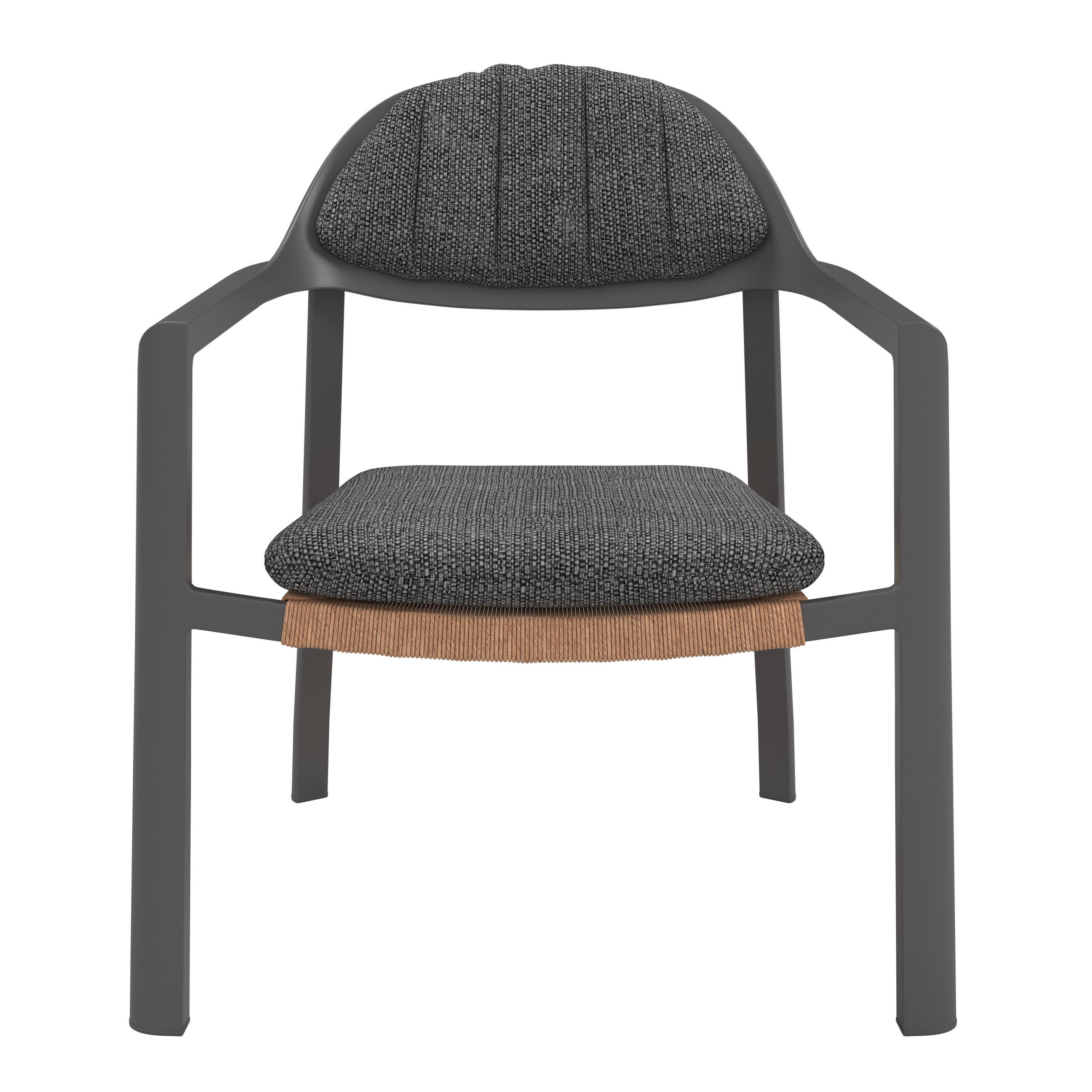 LOUNGESESSEL Anthrazit, Naturfarben, Schwarz Aluminium  - Anthrazit/Schwarz, Design, Kunststoff/Textil (64/67/69,5cm) - Amatio