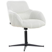 STOL MED ARMSTÖD järn vävt tyg  - svart/cremefärgad, Design, metall/textil (63/85/66cm) - Novel