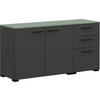 SIDEBOARD 150/72,8/41,9 cm  in Graphitfarben, Salbeigrün  - Salbeigrün/Anthrazit, Design, Holzwerkstoff/Metall (150/72,8/41,9cm) - Cantus