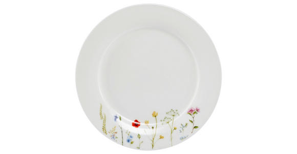 DESSERTTELLER Wildflower 22 cm - Multicolor/Weiß, Basics, Keramik (22cm) - Novel