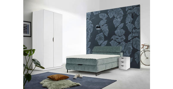 BOXBETT 120/200 cm in Salbeigrün - Salbeigrün/Schwarz, KONVENTIONELL, Holz/Holzwerkstoff (120/200cm) - Xora