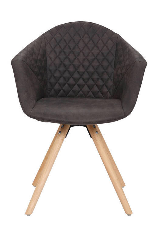 SADA ŽIDLÍ S PODRUČKAMI 2 kusy - černá/hnědá, Design, dřevo/textil (59/82/55cm)