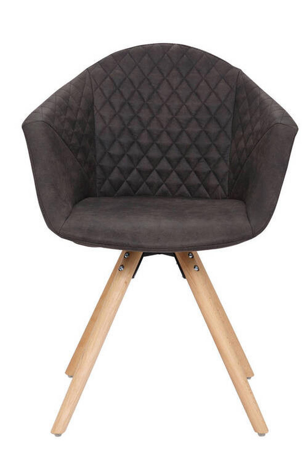 SADA STOLIČIEK S PODRÚČKAMI 2 kus - hnedá/čierna, Design, drevo/textil (59/82/55cm)