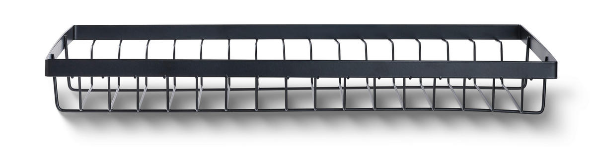GESCHIRRABTROPFKORB  - Schwarz, Basics, Kunststoff/Metall (52,5/24,5/34cm) - Homeware Profession.