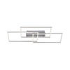 LED-DECKENLEUCHTE 82/50 cm   - Silberfarben, Trend, Kunststoff/Metall (82/50cm)