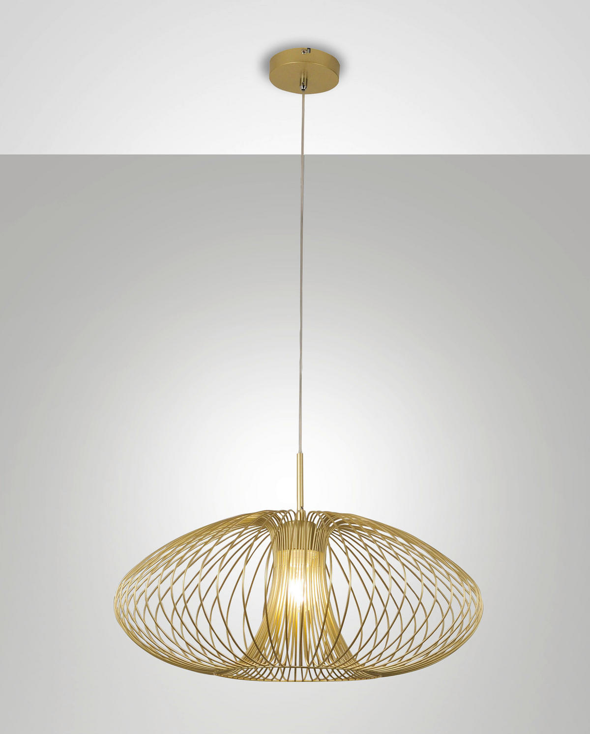 SVJETILJKA VISEĆA  60/200 cm      Fassa  - zlatne boje, Design, metal (60/200cm)