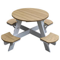 KINDER-GARTENSET Holz  - Braun/Weiß, KONVENTIONELL, Holz (120/56/120cm) - Ambia Garden