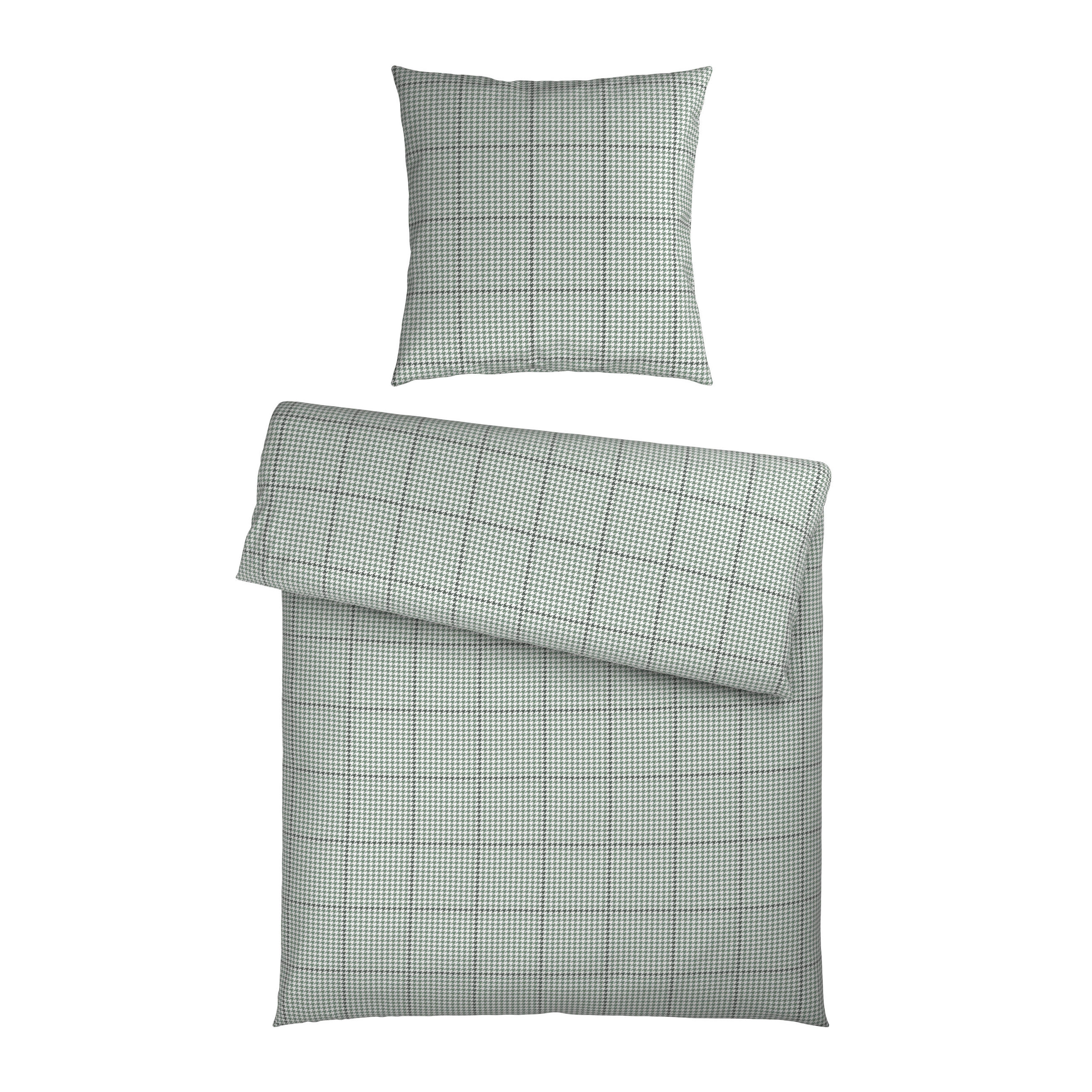 BETTWÄSCHE 2-teilig Satin 155/220 cm  - Salbeigrün, Textil (155/220cm) - Bio:Vio