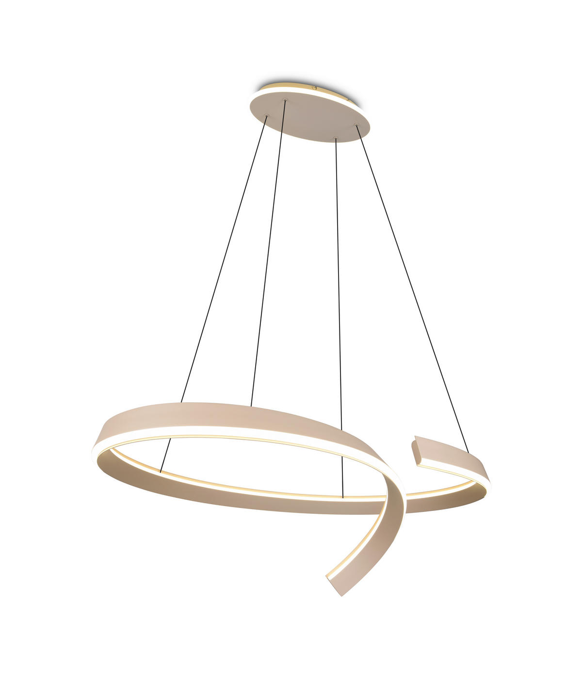 LED-HÄNGELEUCHTE CIRONDA 110/200/68 cm  - Beige, Design, Metall (110/200/68cm) - Cinque