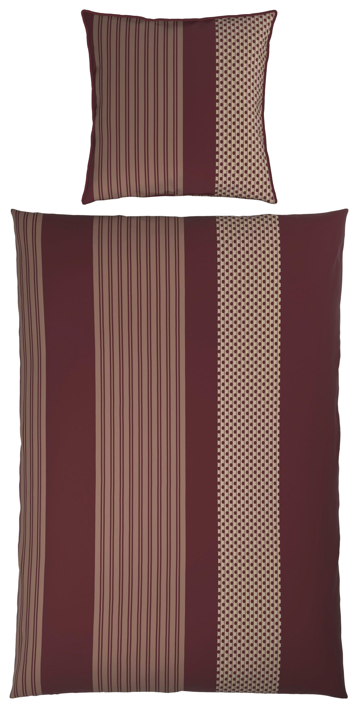WENDEBETTWÄSCHE Satin 155/220 cm  - Kirschrot, Textil (155/220cm) - Dieter Knoll