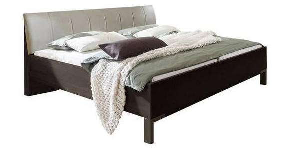 BETT 160/200 cm  in Grau, Eichefarben, Mokka  - Schieferfarben/Eichefarben, MODERN, Holzwerkstoff/Textil (160/200cm) - Novel