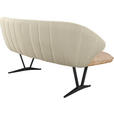 SITZBANK 182/84,5/75 cm  in Beige  - Beige/Schwarz, Design, Textil/Metall (182/84,5/75cm) - Novel