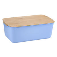 BROTBOX - Naturfarben/Hellblau, Basics, Naturmaterialien/Kunststoff (30.5/18.5/12cm) - Kesper
