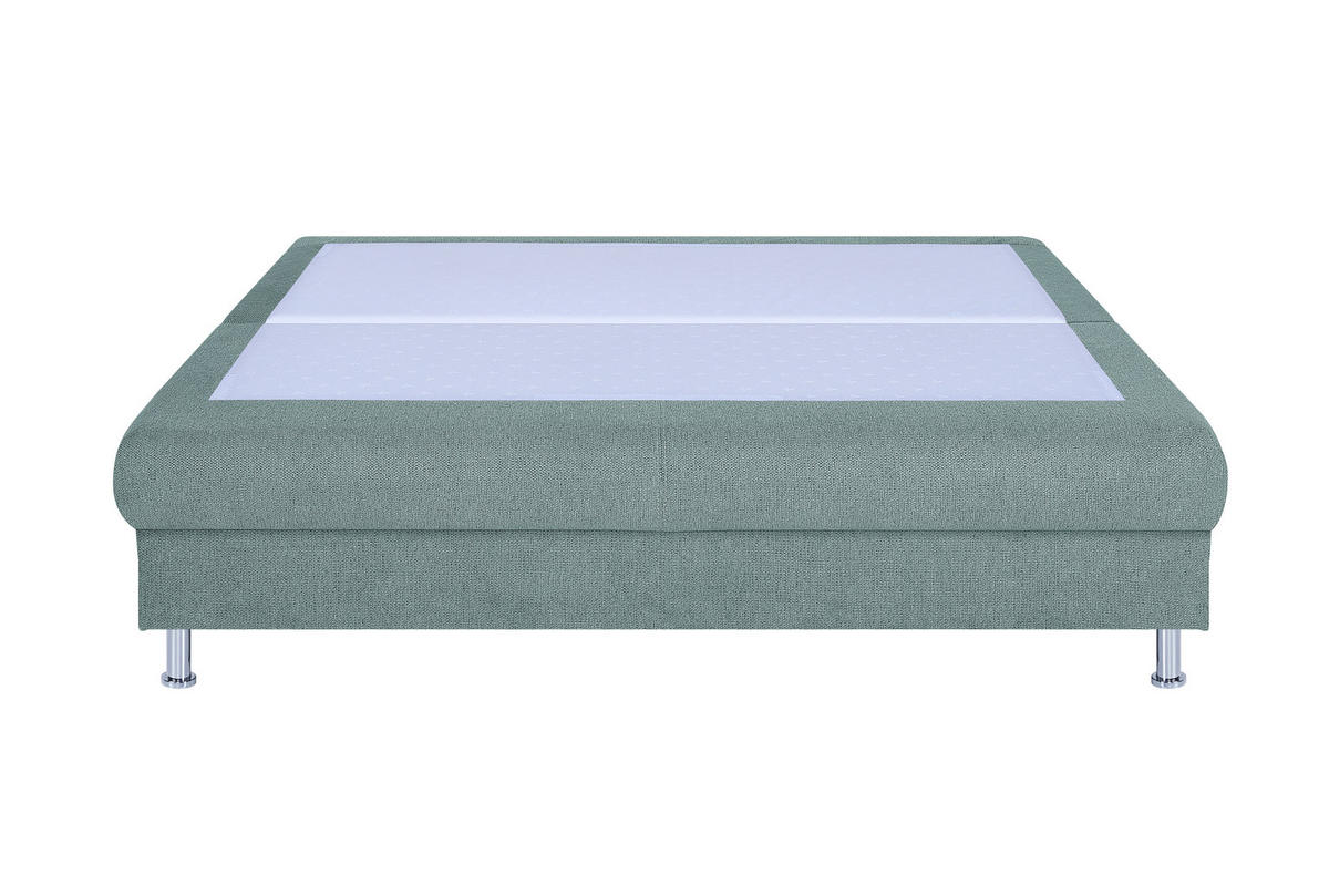 KANAPÉÁGY textil, faalapú anyag kékesszürke  - krómszínű/fekete, Design, műanyag/faalapú anyag (200/92/90cm) - P & B