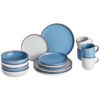 KOMBISERVICE Blau, Beige 16-teilig 4 Personen  - Blau/Beige, Basics, Keramik - Creatable