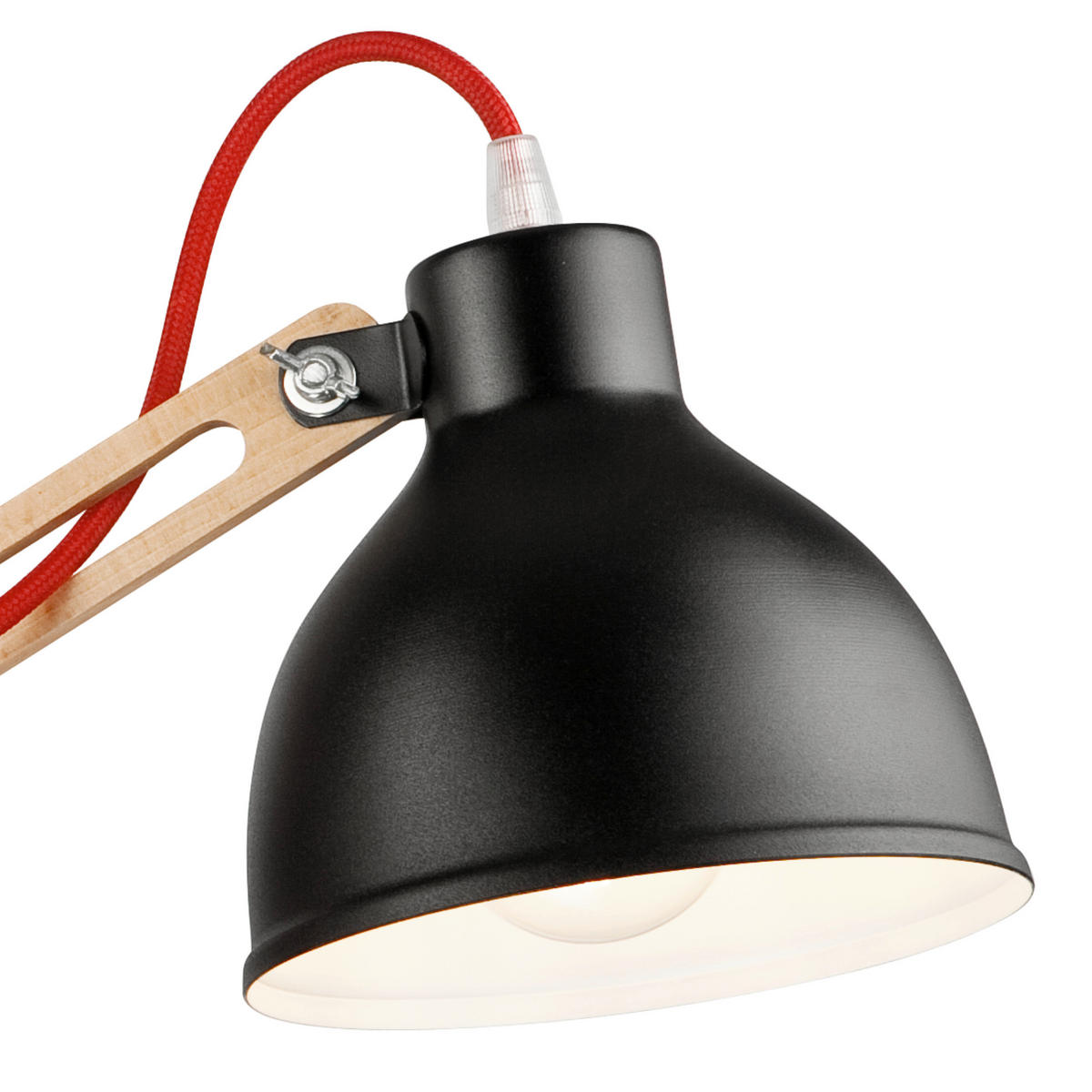 HÄNGELEUCHTE Marcello 39/65 cm  - Buchefarben/Schwarz, Design, Holz/Metall (39/65cm)