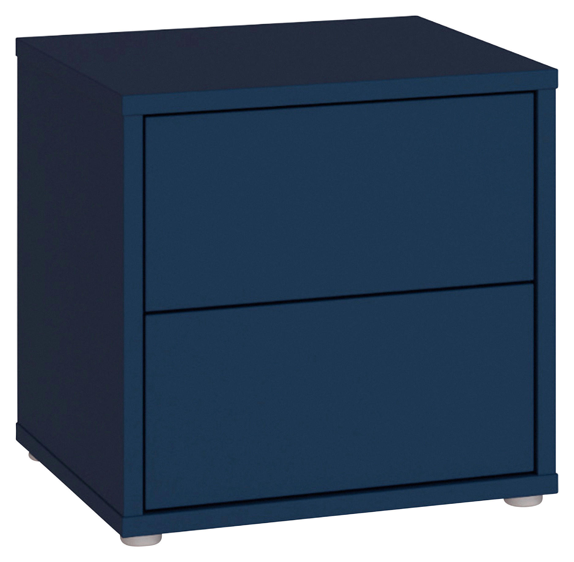 NACHTSCHRANK 50/48/42 cm  - Silberfarben/Dunkelblau, Trend, Holzwerkstoff/Kunststoff (50/48/42cm) - Carryhome