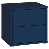 NACHTSCHRANK 50/48/42 cm  - Silberfarben/Dunkelblau, Trend, Holzwerkstoff/Kunststoff (50/48/42cm) - Carryhome