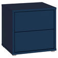 NACHTSCHRANK 50/48/42 cm  - Silberfarben/Dunkelblau, Trend, Holzwerkstoff/Kunststoff (50/48/42cm) - Carryhome