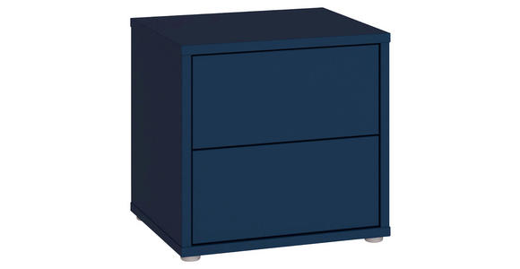 NACHTSCHRANK 50/48/42 cm  - Silberfarben/Dunkelblau, Trend, Holzwerkstoff/Kunststoff (50/48/42cm) - Carryhome