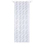 FERTIGVORHANG transparent  - Schwarz/Weiß, KONVENTIONELL, Textil (140/245cm) - Esposa