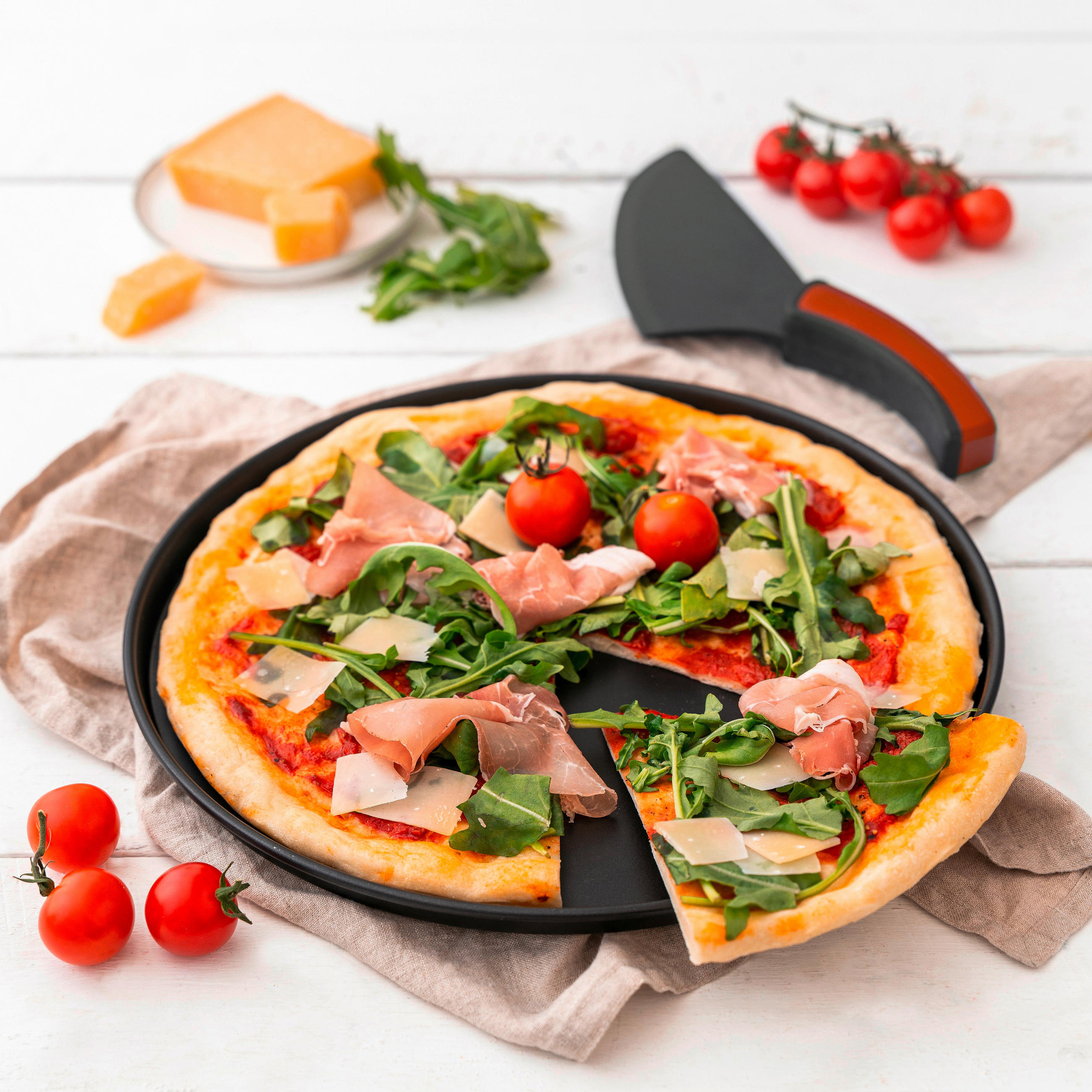 PIZZASET  - Schwarz, Basics, Metall (29cm) - Zenker