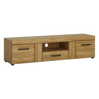 TV-ELEMENT barve hrasta  - barve kroma/črna, Design, umetna masa/leseni material (157/40/41cm) - Landscape