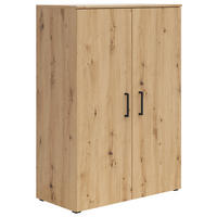 KOMODA, dub artisan, 80/115/40 cm - černá/antracitová, Moderní, kompozitní dřevo/plast (80/115/40cm) - Carryhome