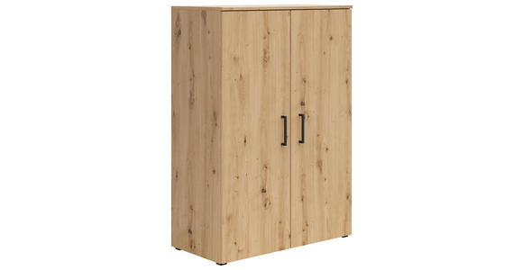 KOMMODE 80/115/40 cm in Eiche Artisan - Anthrazit/Schwarz, MODERN, Holzwerkstoff/Kunststoff (80/115/40cm) - Carryhome