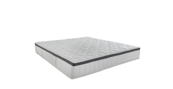 BOXSPRINGBETT 180/200 cm  in Anthrazit  - Chromfarben/Anthrazit, KONVENTIONELL, Leder/Textil (180/200cm) - Novel