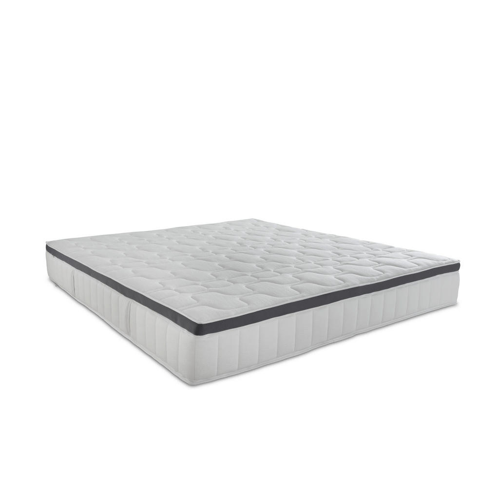 Thumbnail - Novel Boxspringbett, Anthrazit, Textil, Echtleder, Rindleder, H3 + H4, 7-Zonen, Höhe ca. 27 cm, 160x200 cm, Über- und So...