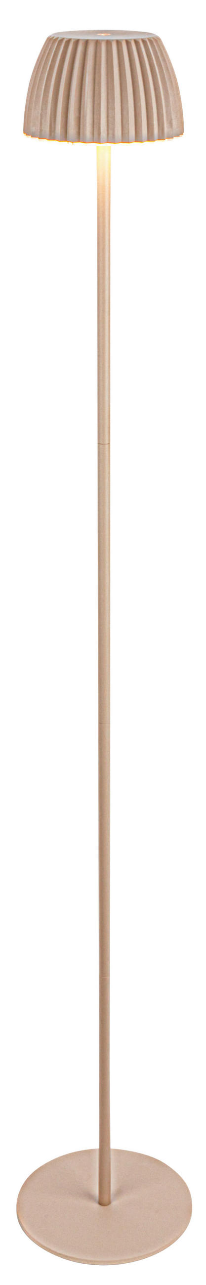 AKKU-STEHLEUCHTE Riffle 19/123,5 cm  - Beige, Basics, Kunststoff/Metall (19/123,5cm)