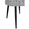 HOCKER Flachgewebe Hellgrau, Schwarz  - Hellgrau/Schwarz, Design, Textil/Metall (53/49/53cm) - Landscape