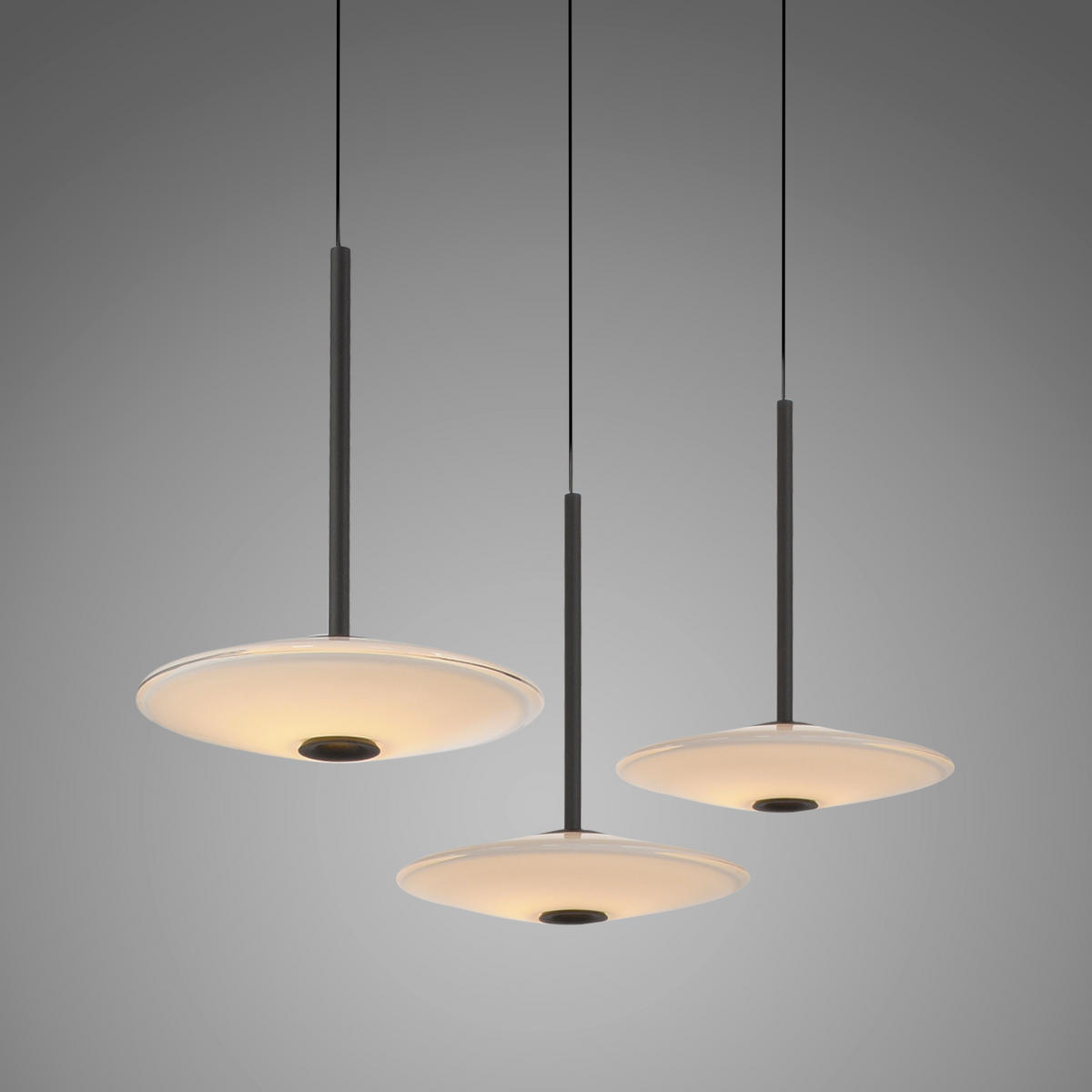 LED-PENDELLEUCHTE 86/20/180 cm  - Schwarz, Design, Glas/Kunststoff (86/20/180cm) - Paul Neuhaus