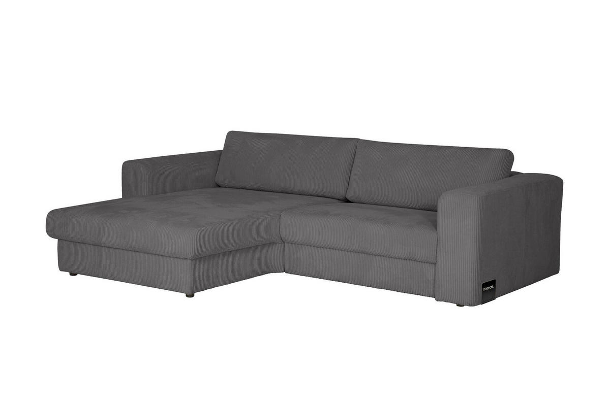 ECKSOFA JOOP Anthrazit Cord Rücken echt  - Anthrazit/Schwarz, KONVENTIONELL, Kunststoff/Textil (192/269cm) - Joop!